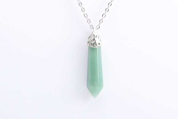 Splendid Green Aventurine Point Necklace