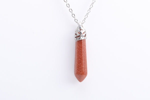 Splendid Goldstone Point Necklace