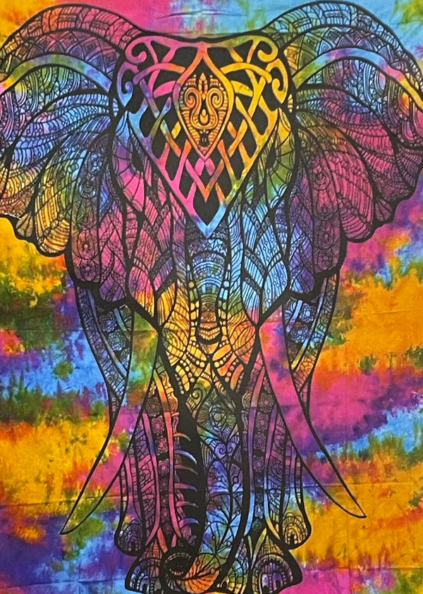 Mandala Elephant Tapestry