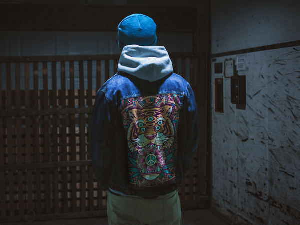 Five Visions Tiger Denim Jacket