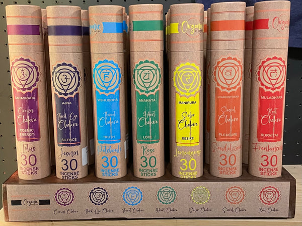 Organic by Nature Chakra Incense sticks w/ Burner