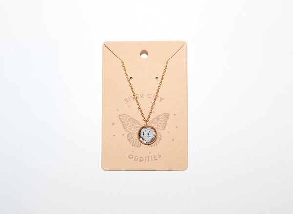 River City Oddities Blue Cruiser Butterfly Necklace