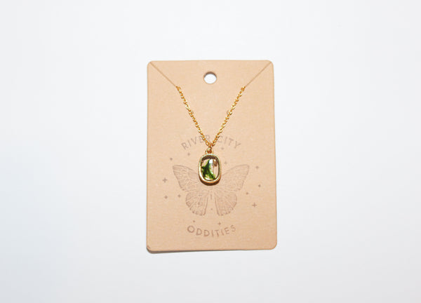 River City Oddities Preserved Moss and Mushroom Necklace