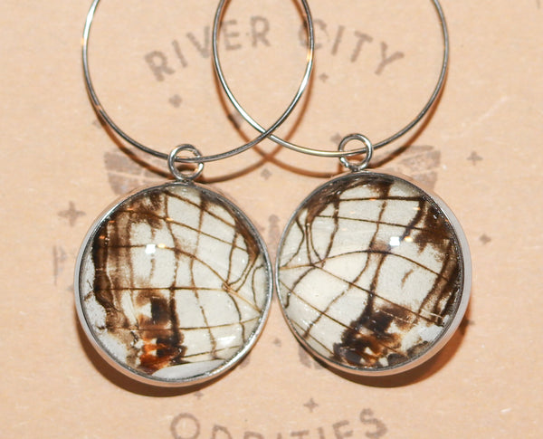River City Oddities Mapwing Butterfly Earrings