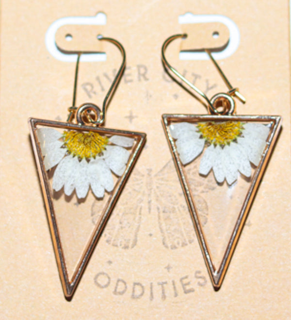 River City Oddities Pressed Daisies Earrings