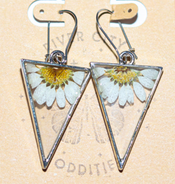 River City Oddities Pressed Daisies Earrings