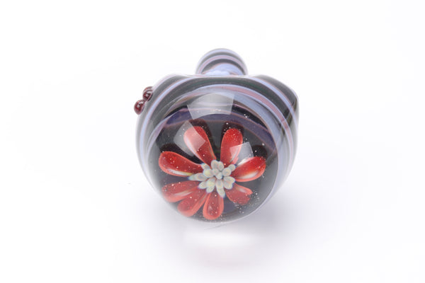 Deluxe Jem Hand Pipe - Red Blossom