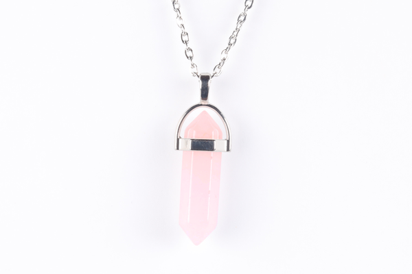 Rose Quartz Point Necklace