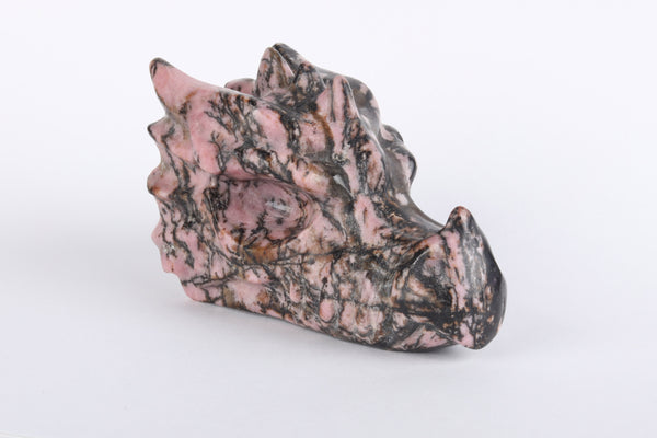 Rhodonite Dragon Skull