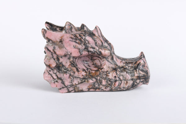 Rhodonite Dragon Skull