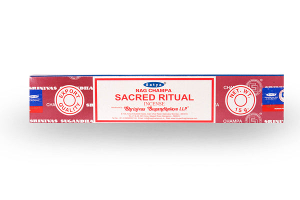 The handcrafted and exotic fragrances of Sacred Ritual Incense promotes inner peace and serenity, helping to create a sacred space for meditation and reflection.