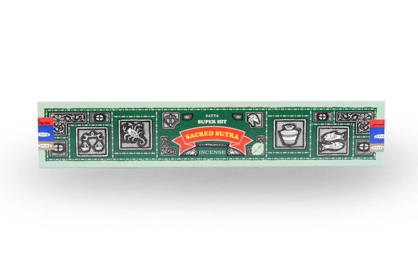 Alright folks, listen up because we've got the goods on Super Hit Sacred Sutra Incense. This is the incense you never knew you needed, but trust us, you won't be able to live without it. Light up a stick anytime you need an escape from the chaos of the day to day grind and teleport yourself into a zen like state that is nothing but smooth sailing.