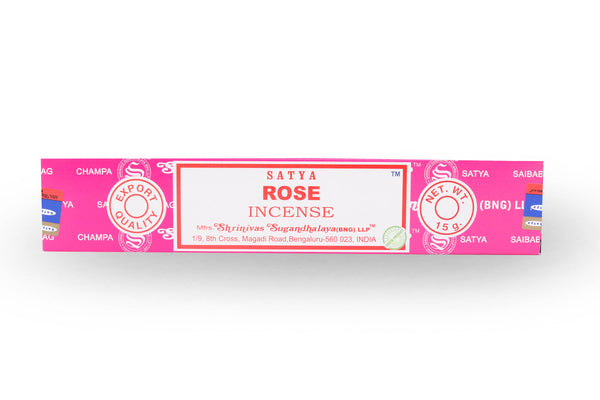 A beautiful and enchanting aroma made from Roses and other natural herbs, Rose incense is the perfect incense for romantic evenings or for a night of meditation and self care. Similar in its floral scent to Satya's "Fresh Rose" Incense, "Rose" differs in that its scent is richer and fuller whereas "Fresh Rose" offers a lighter touch to the classic scent.