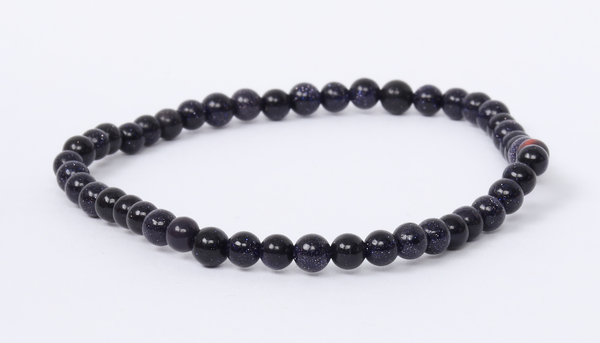 Blue Goldstone Bracelet 4mm