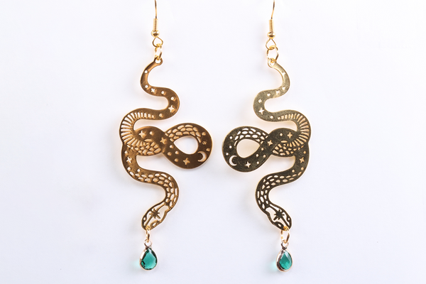 Celestial Snake Earrings