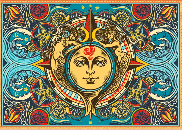 Mermaid Sun 3D Tapestry