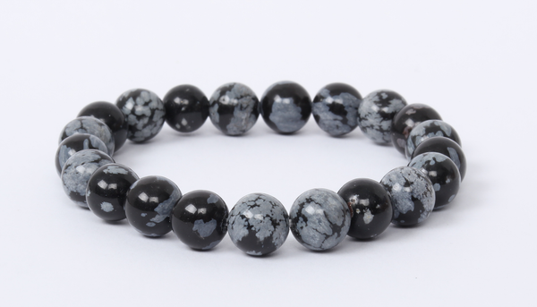 Snowflake Obsidian Bracelet 8mm