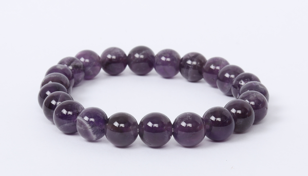 Chevron Amethyst Bracelet 8mm