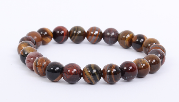 Tri Color Tiger Eye Bracelet 8mm