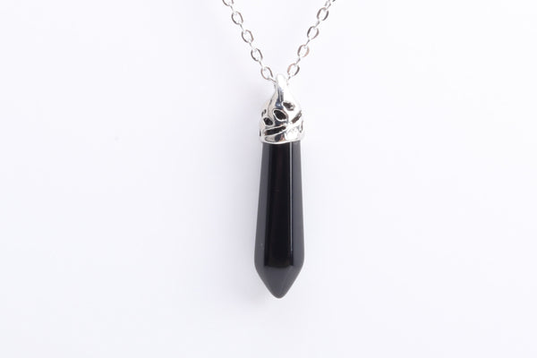 Splendid Obsidian Point Necklace