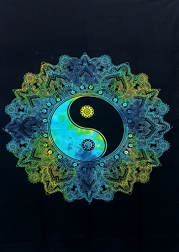 Yin And Yang Lotus Tapestry