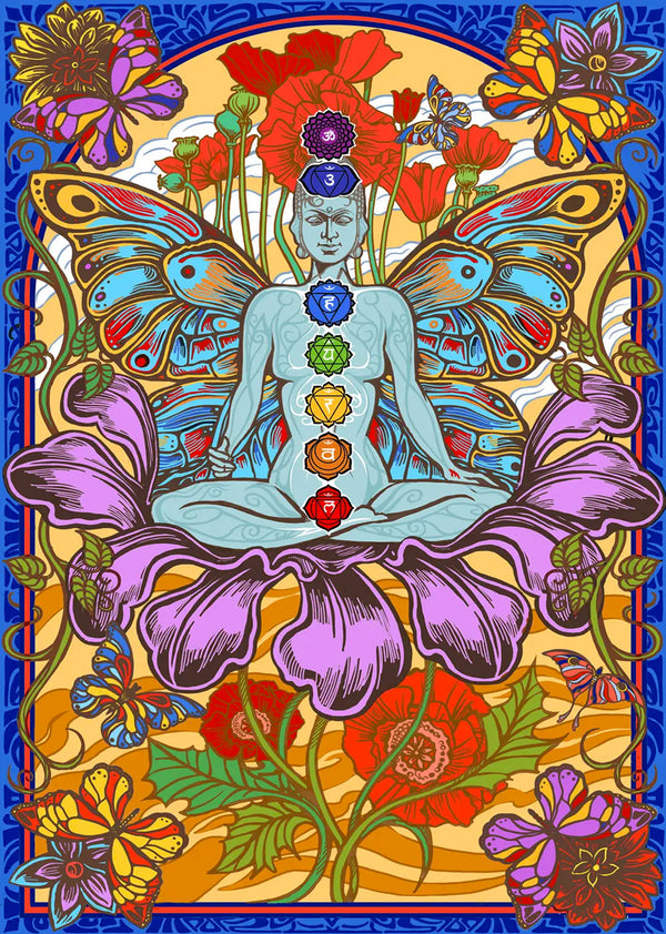 Chakra Lotus 3D Tapestry