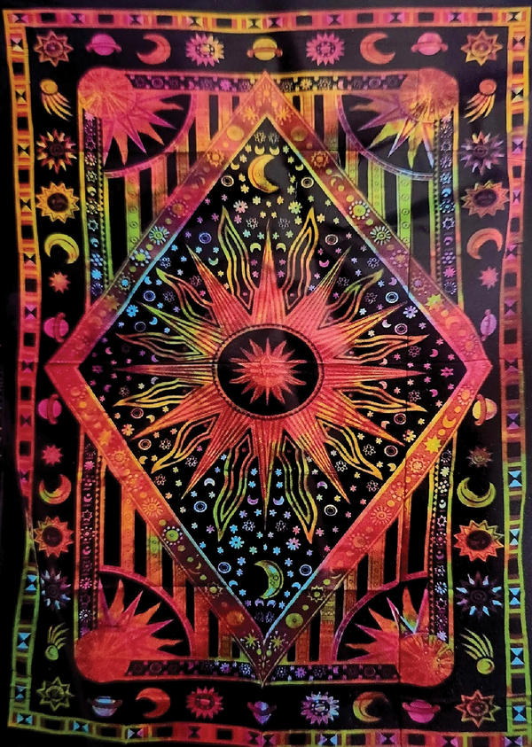Multicolored Sun Tapestry
