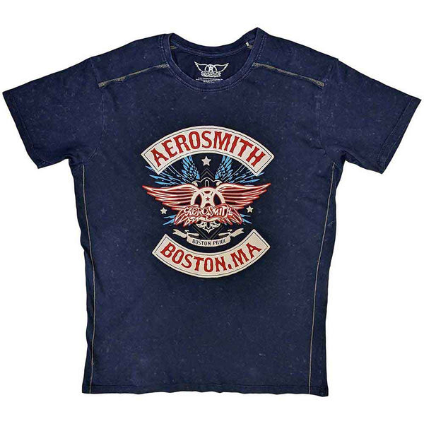 Aerosmith Unisex T-Shirt: Boston Pride (Wash Collection) (Large)