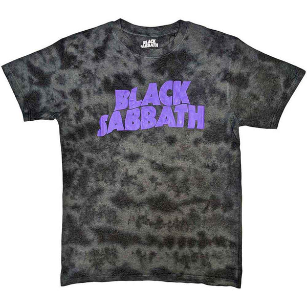 Black Sabbath Unisex T-Shirt: Wavy Logo (Large)