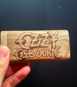 Mother Murphy's custom wooden dugout with engraved EZ BBQURNIE logo