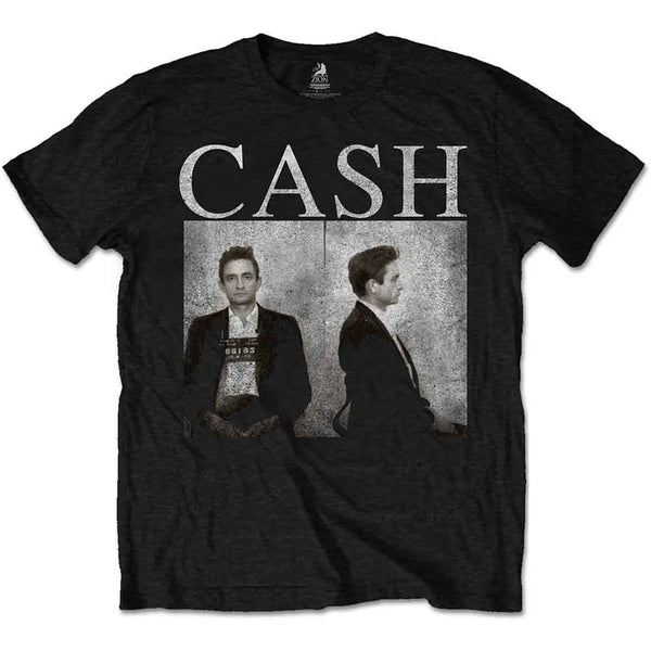 Johnny Cash Unisex T-Shirt: Mug Shot (X-Large)