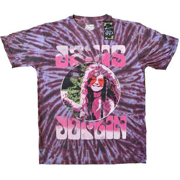 Janis Joplin Unisex T-Shirt: Pink Shades (Large)