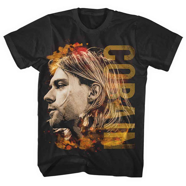 Kurt Cobain Unisex T-Shirt: Coloured Side View (Large)