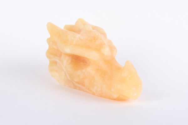 Orange Calcite Dragon Skull