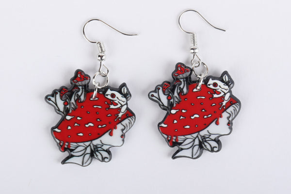 Frog Lady Acrylic Earrings