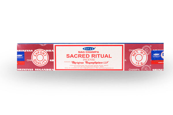 The handcrafted and exotic fragrances of Sacred Ritual Incense promotes inner peace and serenity, helping to create a sacred space for meditation and reflection. 