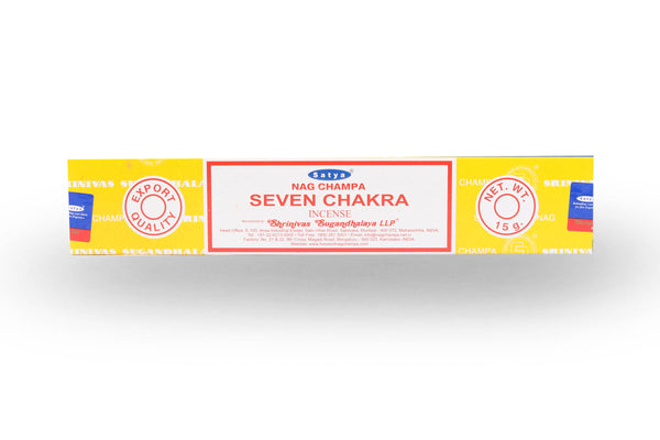Seven Chakra Incense is designed to align and balance the seven chakras, or energy centers, within the body, helping to promote overall health and well-being. A must-have for anyone seeking to promote balance and harmony within the self.