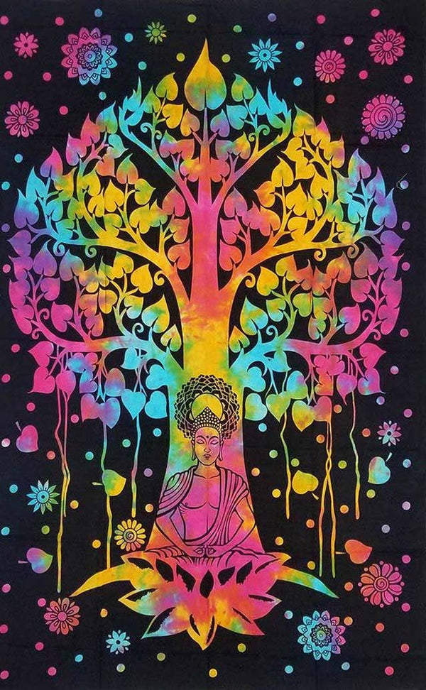 Tree Of Life Buddha Meditation Tapestry