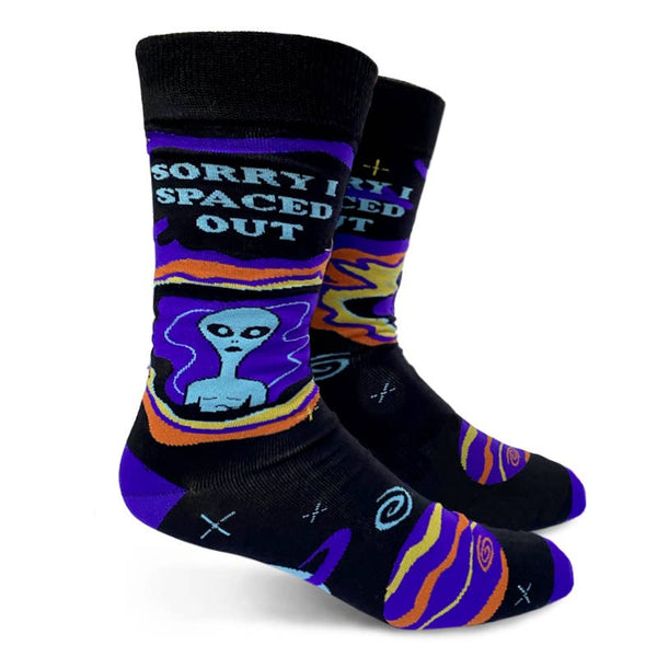 Sorry I Spaced Out Mens Crew Socks