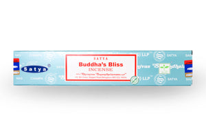 Satya 15g Buddhas Bliss incense brings a touch of peace and tranquility to any room. Made from natural ingredients, it provides a calming and soothing aroma for meditation and relaxation. Experience the bliss of Buddha with every burn.