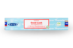 Promote good energy and positive emotions in your life with Satya's Good Luck Incense. A light and energetic blend of incense that creates an atmosphere of pleasant and light hearted emotions. There is never a wrong occasion to burn a stick of Good Luck Incense! 