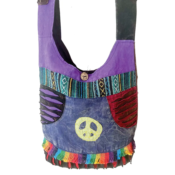 Hippie Peace Crossbody Bag