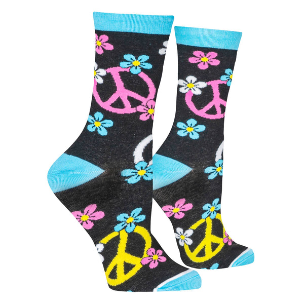 Peace Signs - Womens Crew Folded