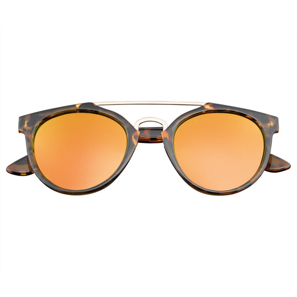 Premium Horn Rimmed Vintage Crossbar Sunglasses Flash