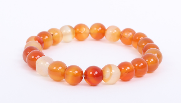 Red and Brown Agate Bracelet 8mm